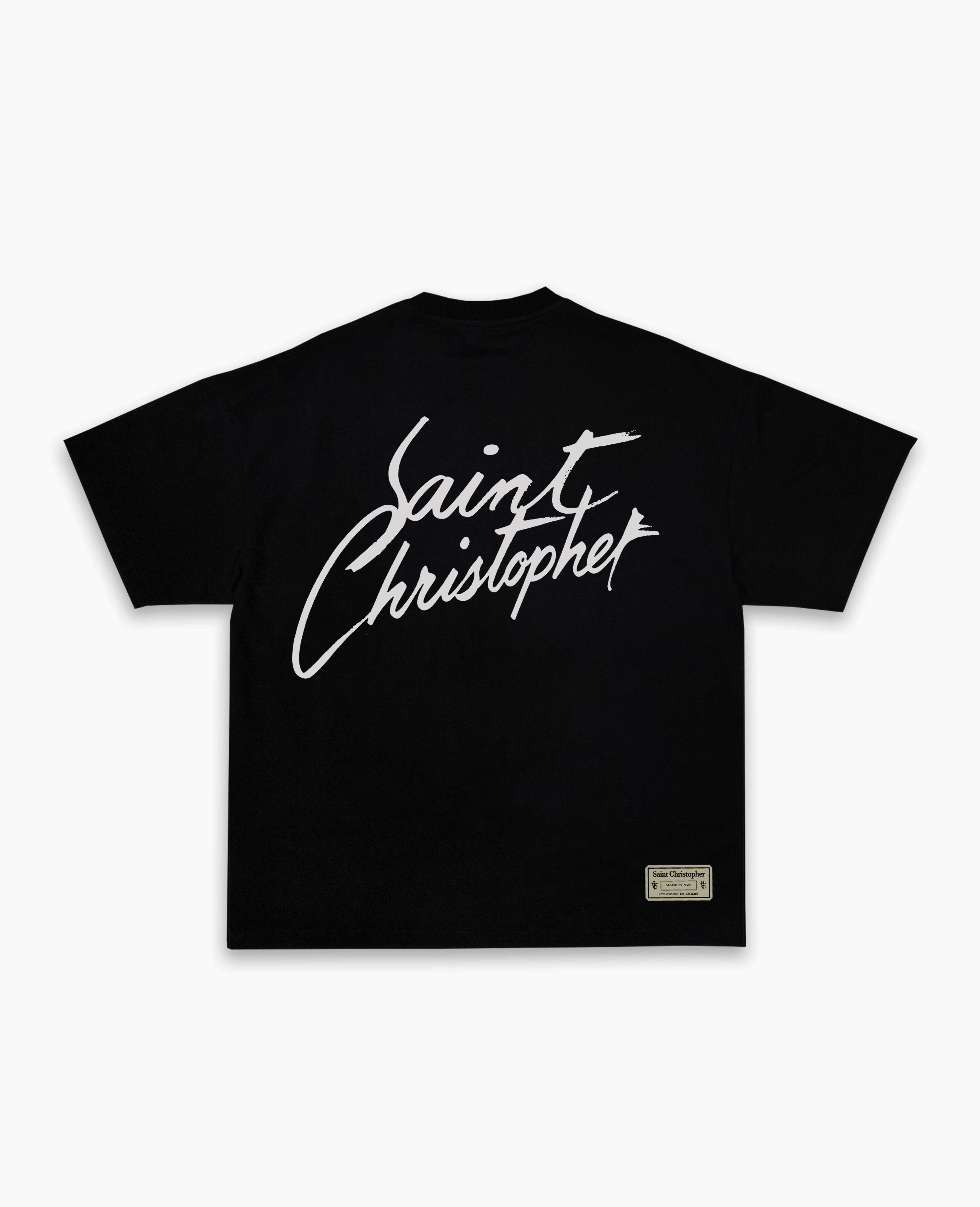 Saint Christopher Script Logo T-Shirt